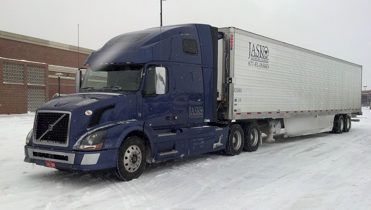 Volvo VNL Truck in Snow