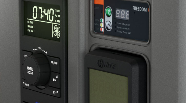 Volvo VNL truck interior power inverter